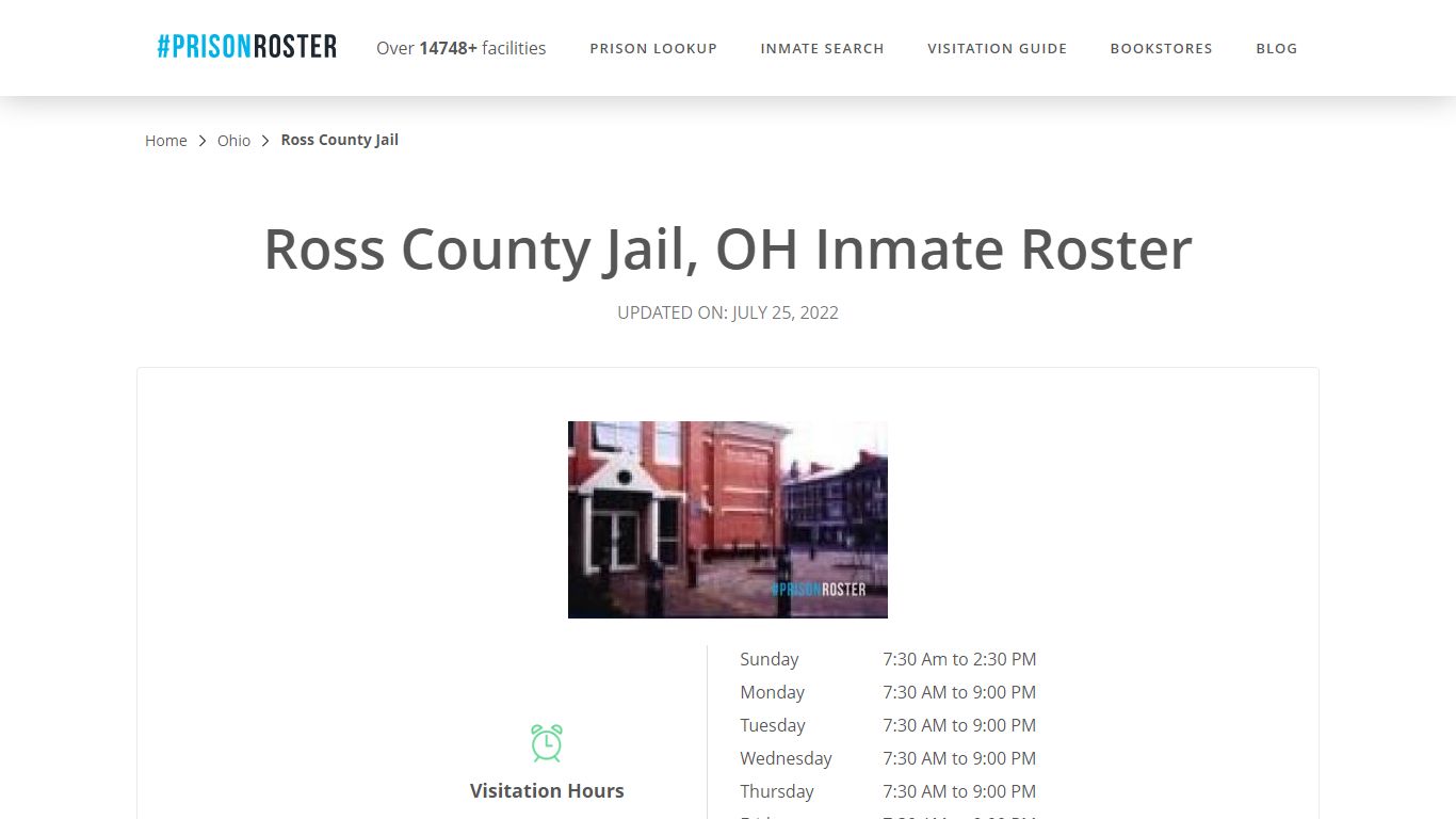Ross County Jail, OH Inmate Roster