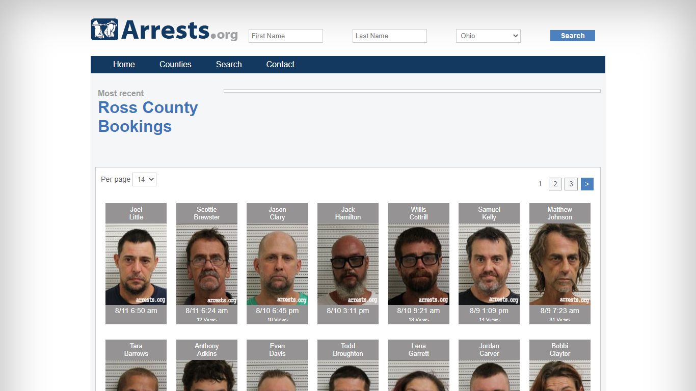 Ross County Arrests and Inmate Search