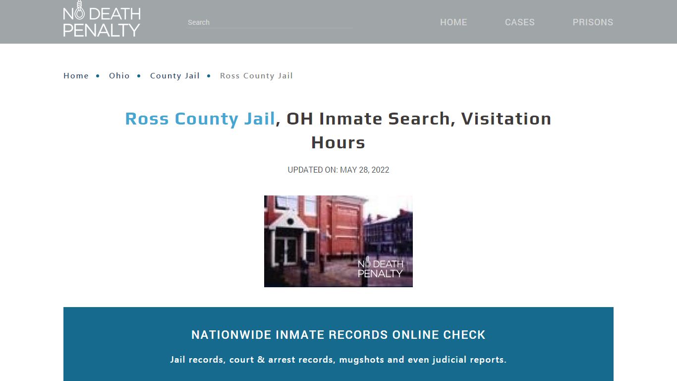 Ross County Jail, OH Inmate Search, Visitation Hours